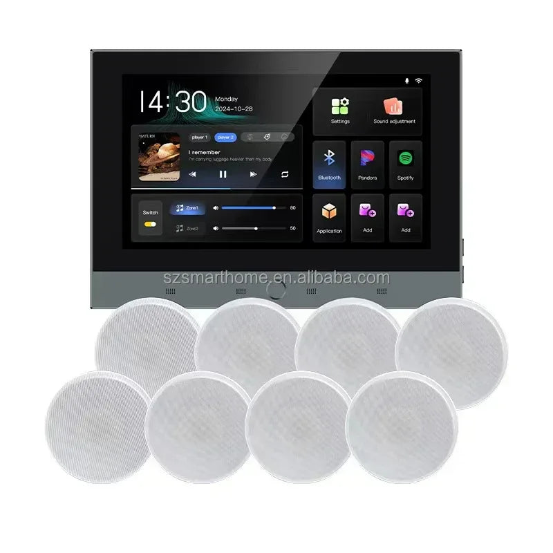 WiFi Bluetooth Ceiling Speaker System 20W In-Wall Audio Kit (T7-1) T7-1 My Store