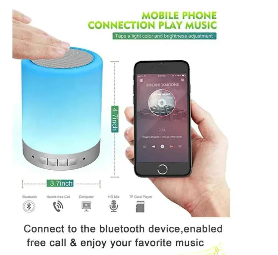 Portable Bluetooth Speaker with LED Touch-Sensing Ring Light My Store