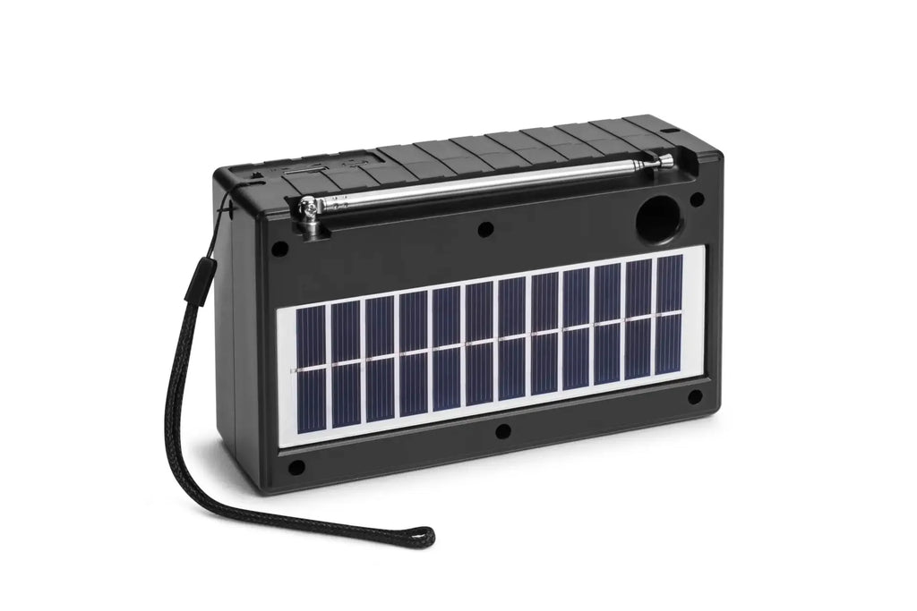 Solar Powered Portable Bluetooth Speaker with FM Radio & LED Light My Store