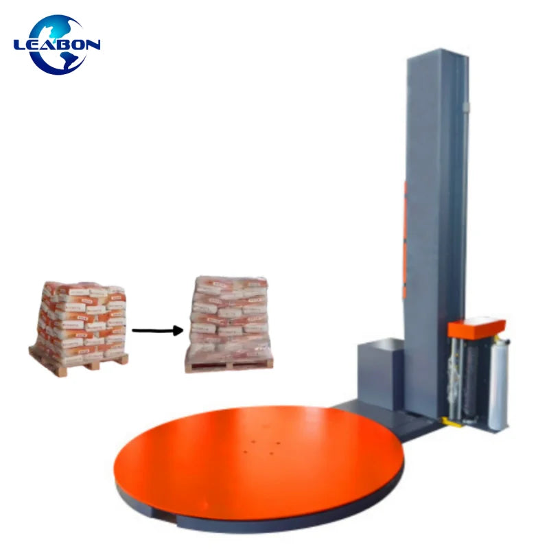 High Quality Constant Force Pallet Packaging  Automatic Turntable Wrapping Equipment Self-cutting Film Tray Winding Machine