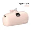 Magnetic Portable Charger 5000mAh - Fast Charging Power Bank 5000mAh Pink for Type-C Tidesmit