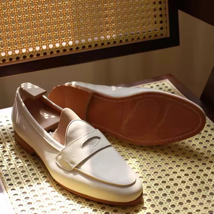 Le Fu Xuan 2024 New Style Fashion Comfortable Men Loafer Shoes Genuine Leather Walking Style Shoes for  Men's