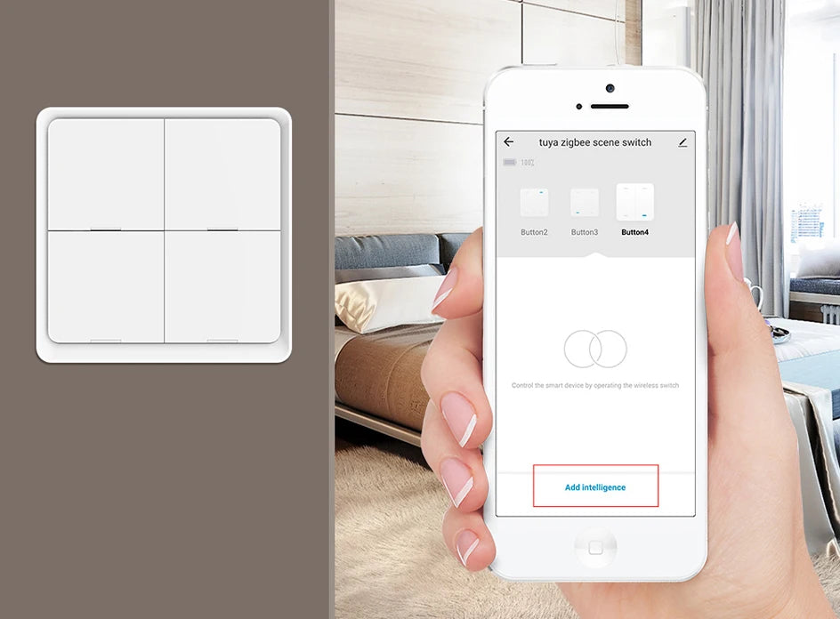 ZigBee 3.0 Tuya Smart Scene Switch Push Button 1/2/3/4 Gang 3 6 9 12 Scenes Automation Scenario Wireless Switch for Tuya Devices