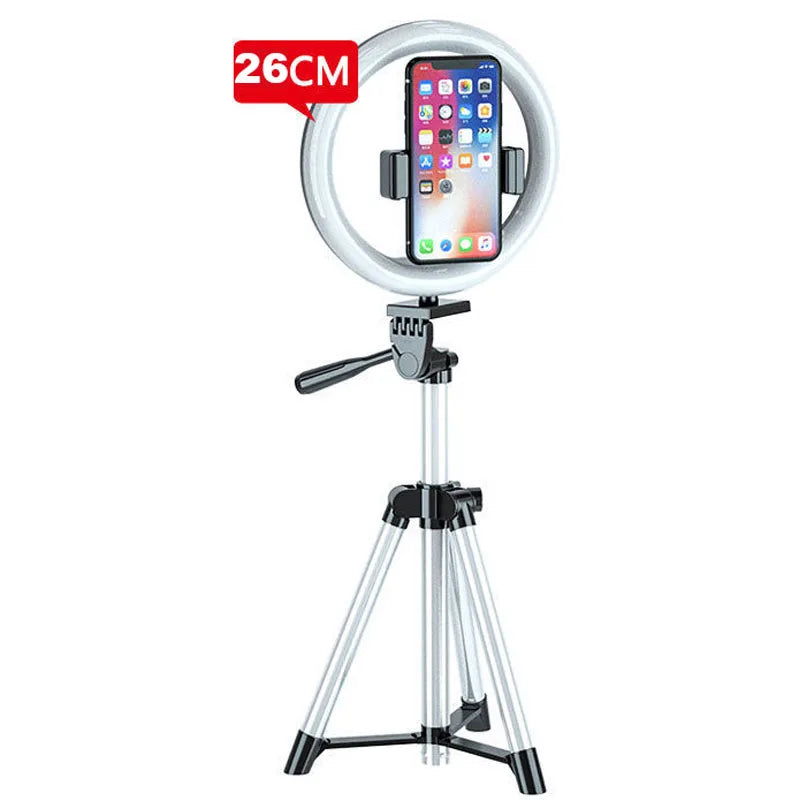 10 Inch LED Ring Light with Tripod Stand for Professional Video Lighting 26cm light 0.5M Tidesmit