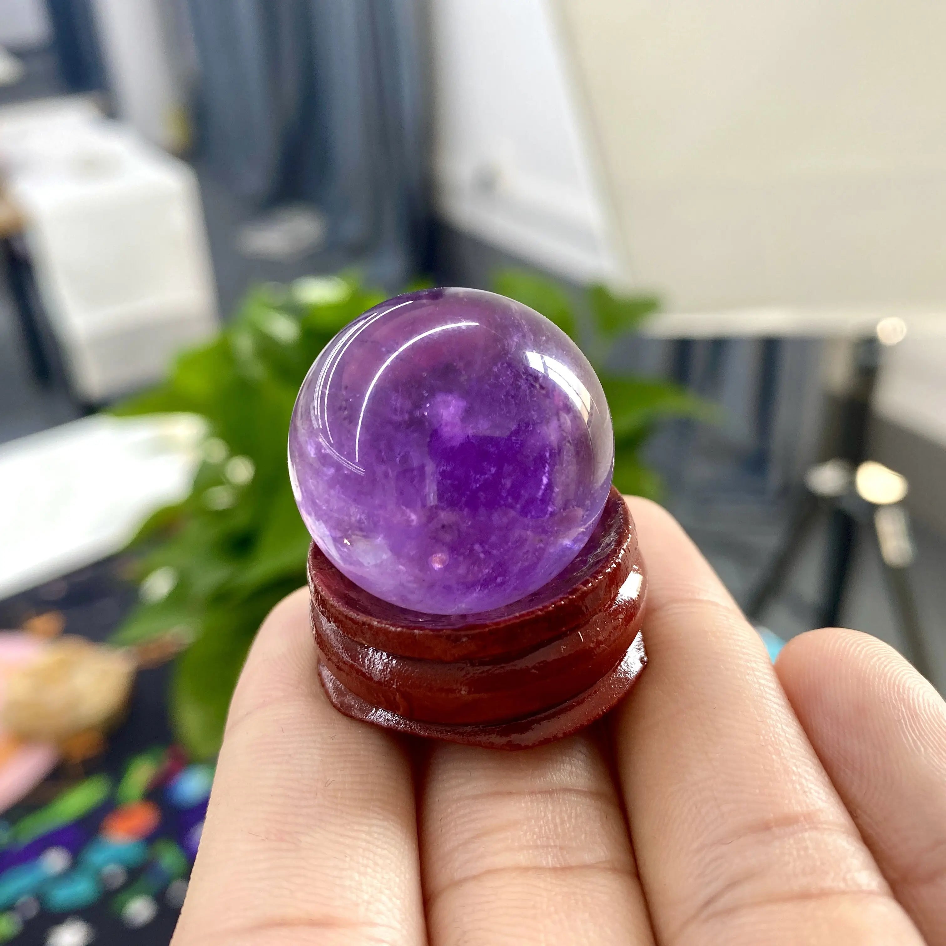 Wholesale Natural Crystal Sphere Ball Healing Crystal Amethyst Spheres  for Decor Home