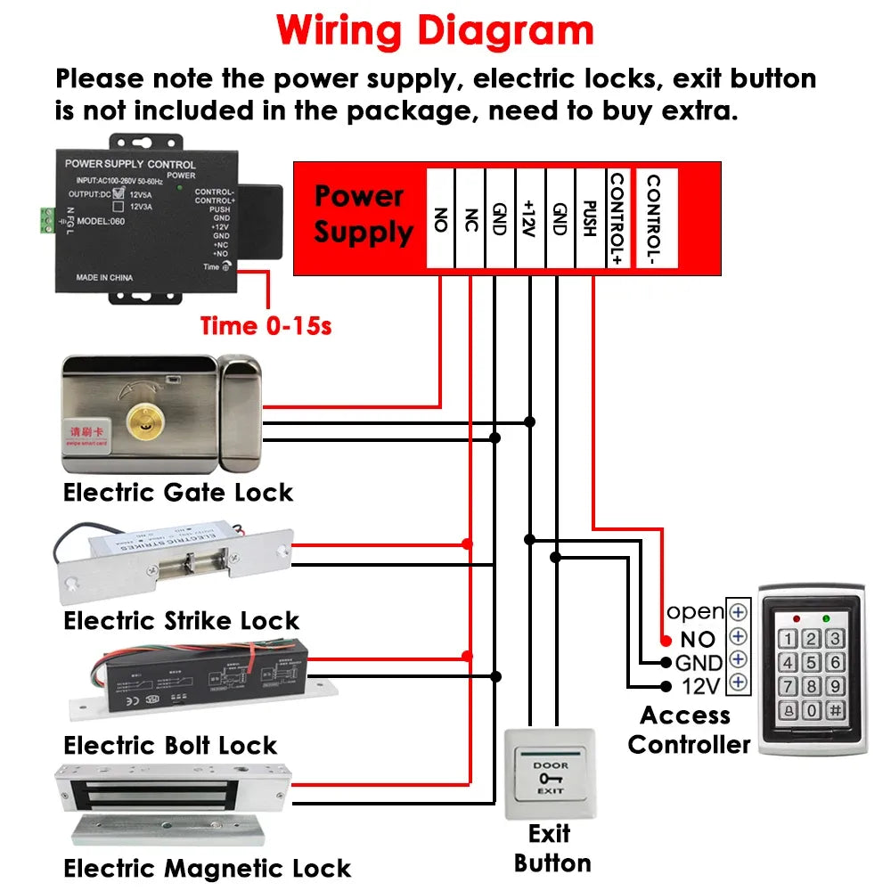 Smart QR Code Access Control Card Reader 13.56Mhz RFID Barcode Scanner Support Wiegand RS485 TTL 20000 Users