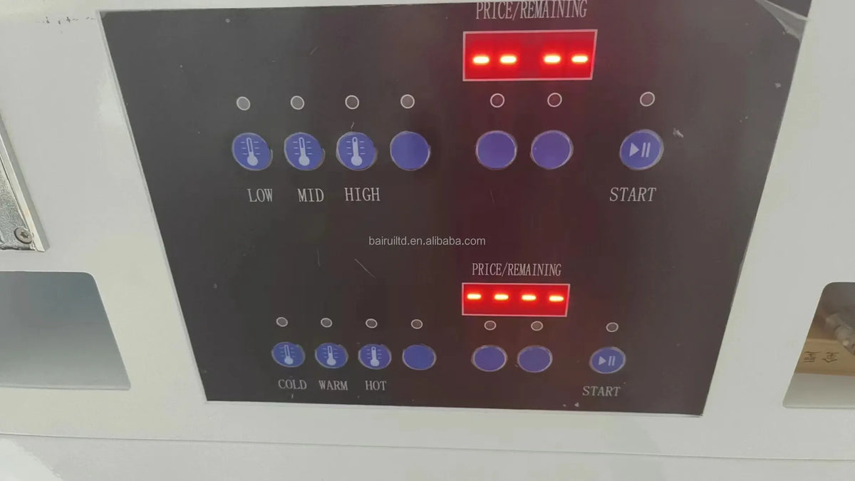 Coin System Sneakers Shoes Stack Washer and Dryer Machine Recognizes Multiple Coins
