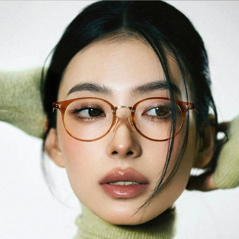High Quality New Fashionable Vintage Luxury Brand Design Computer Print Anti Blue Light Prescription Unisex Glasses
