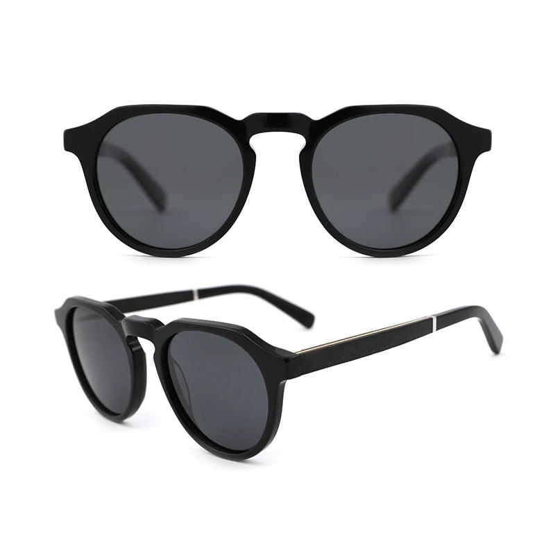 Polarized Lens UV400 Protection Wood Temples Luxury Brand Designer Glasses Men Eyewear High-end Trendy Sunglasses Women