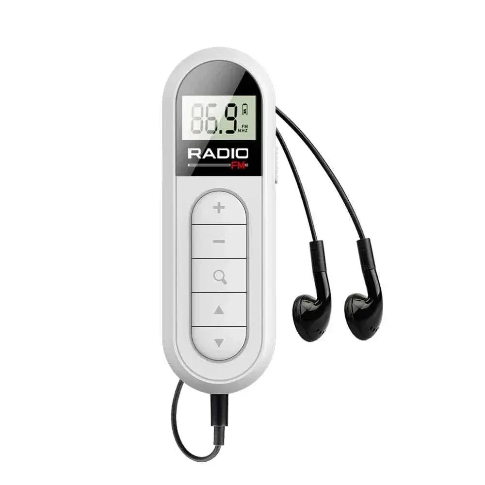 Portable Digital FM Radio & Wireless MP3 Player - Compact Audio White My Store