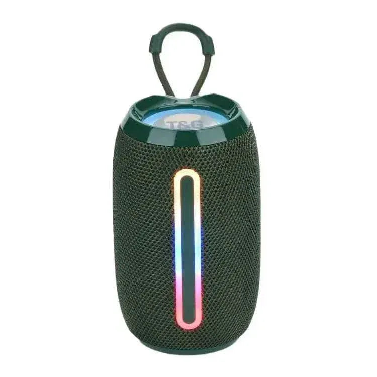 Portable Bluetooth Speaker with RGB LED and Deep Bass Subwoofer Green My Store