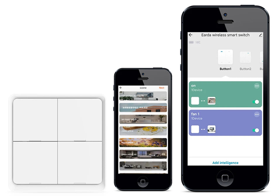 ZigBee Wireless 4 Gang 12 Scene Tuya Switch Push Button Controller Battery Powered Automation Scenario Work Alexa Google Home