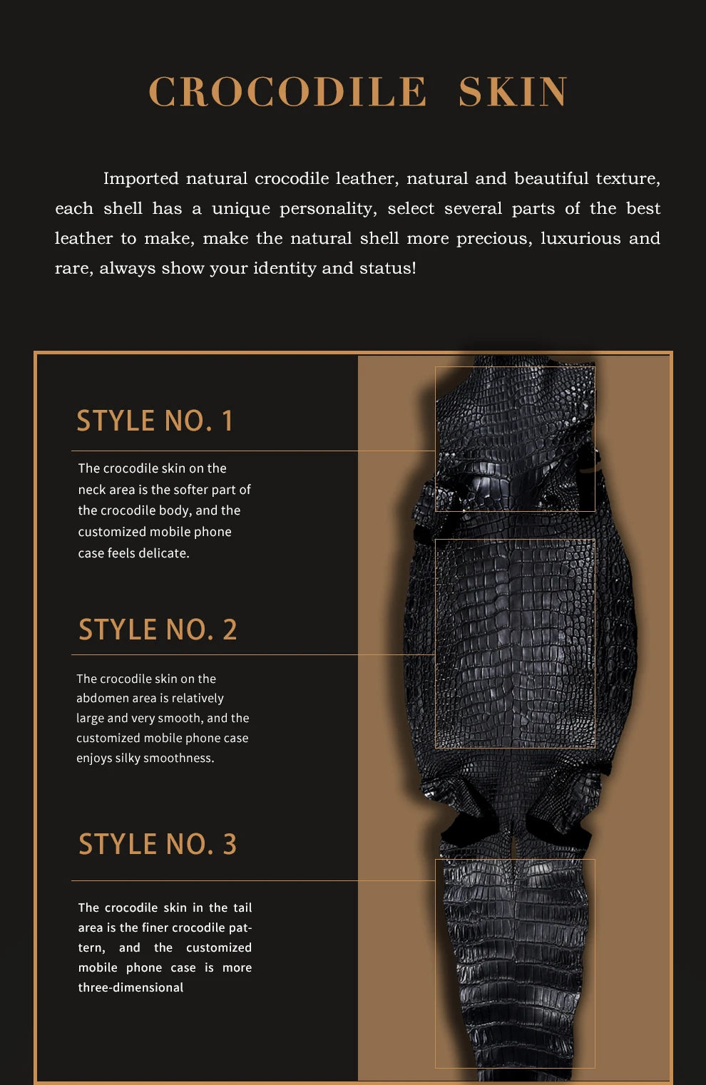 Crocodile Leather iPhone Case: Military-Grade Shock Protection Tidesmit