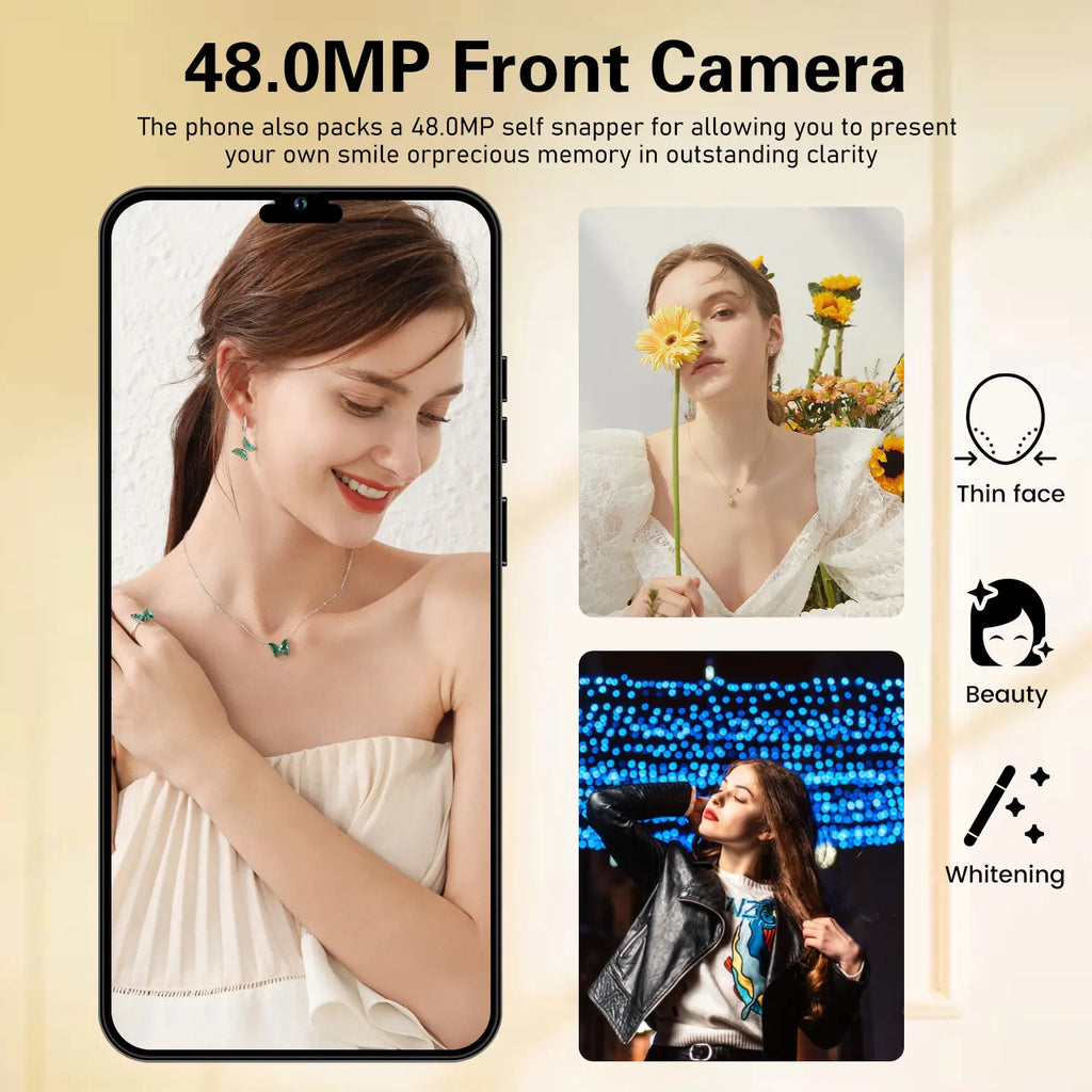 OEM 2024 I16 Pro Max 5G smartphone with 6.7 inch 120Hz LED display and 1TB storage, side view gallery image