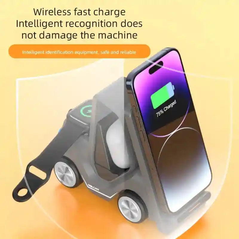 3-in-1 Wireless Charger 15W Station | Qi Certified Fast Charging Pad Tidesmit