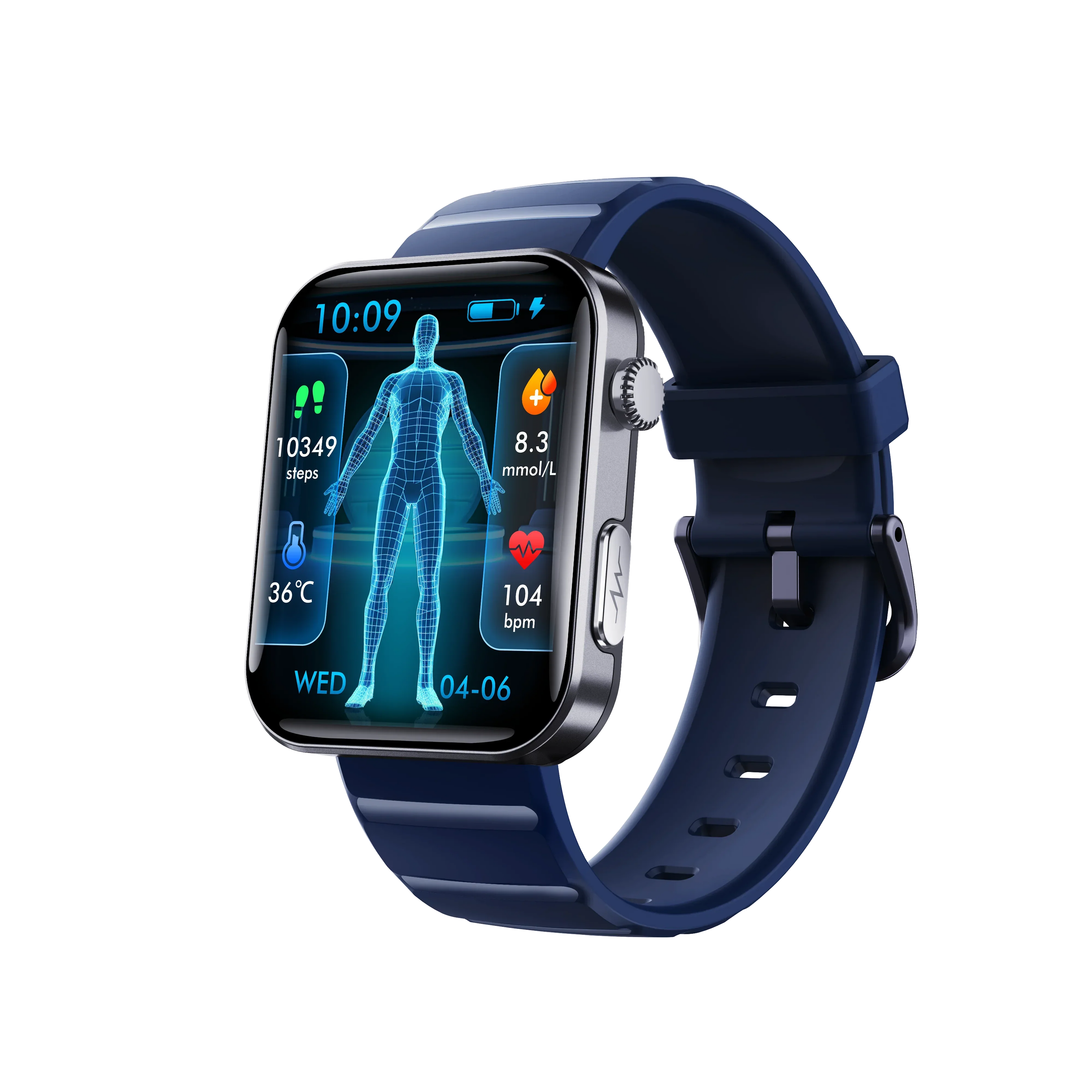 Smartwatch with ECG & Blood Pressure Monitor - Health Fitness Tracker Black My Store
