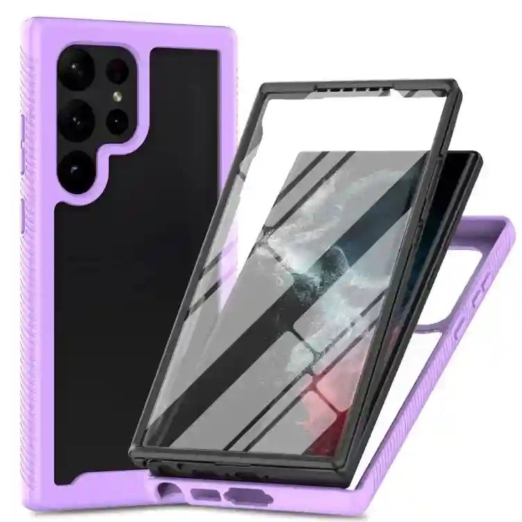 Samsung Galaxy S23 Ultra Hybrid Shockproof Case - Durable Slim Protection Purple OPP Bag For Samsung Galaxy S23 Ultra