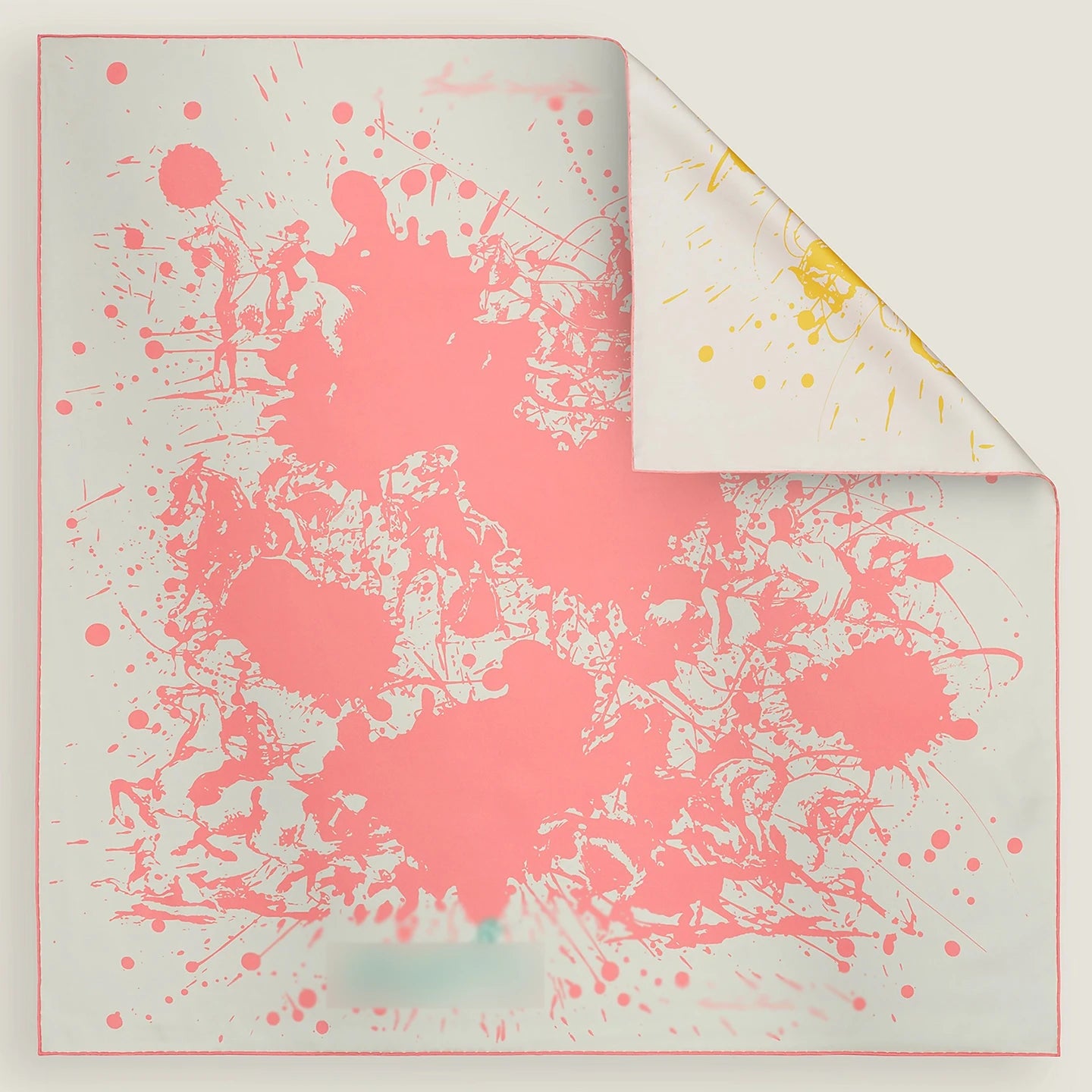 Luxurious 90*90cm SquareInk Dot Painting Collection Digital Printed Silk Scarf Gift Specially Designed for Elegant Individuals