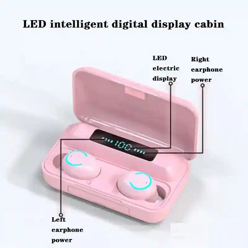 F9 Wireless Earbuds 2000mAh Charging Case - Tidesmit Audio Tidesmit