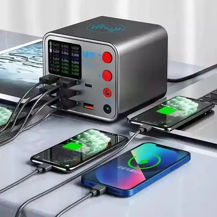 8-Port Fast Wireless Charging Station - Dianba No.1 Qi Certified Tidesmit