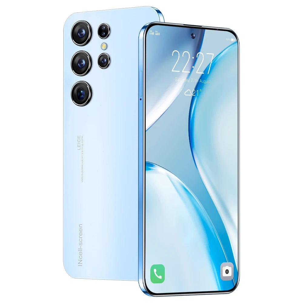 Samsung Galaxy S23 Ultra 5G Android smartphone side profile view showing camera lens and sleek metal frame design