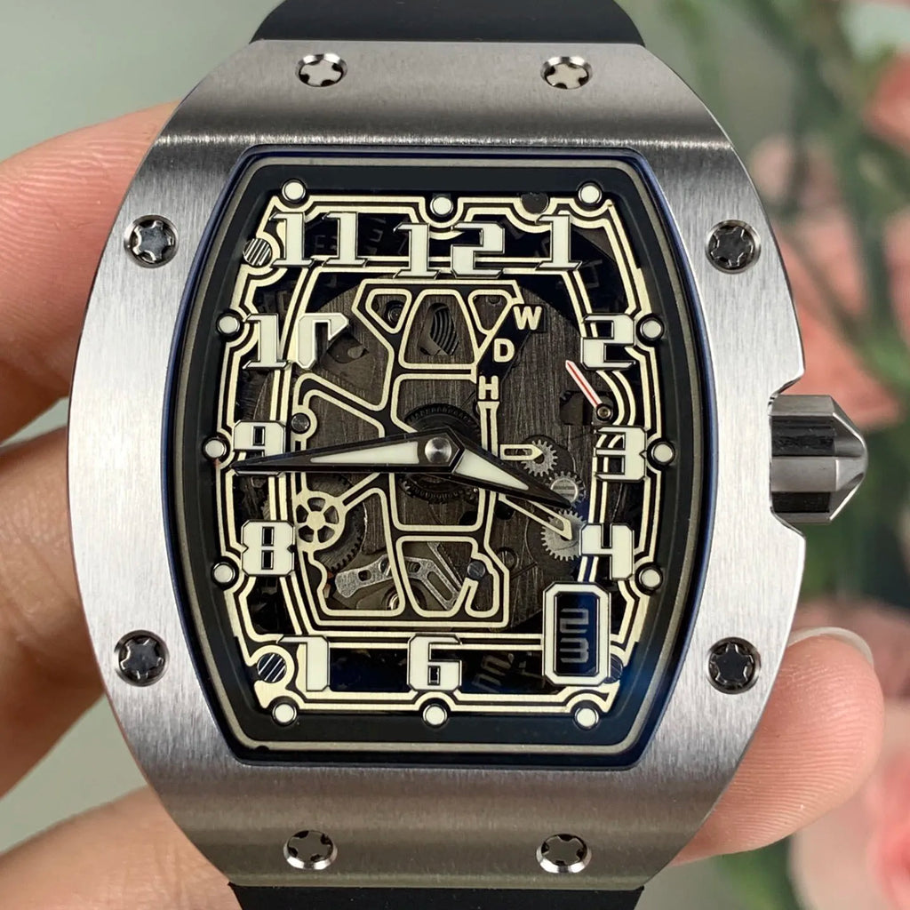 V3 Latest Ultra-Thin Luxury Tonneau-Shaped Mechanical Watch High Quality Men's Automatic Watch