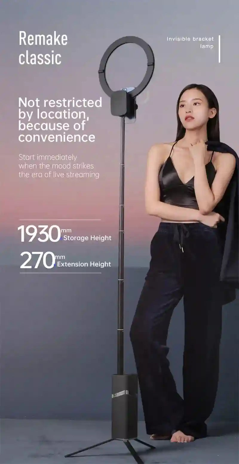 Portable LED Ring Light for Content Creation - YY-1 Pink/Black Tidesmit