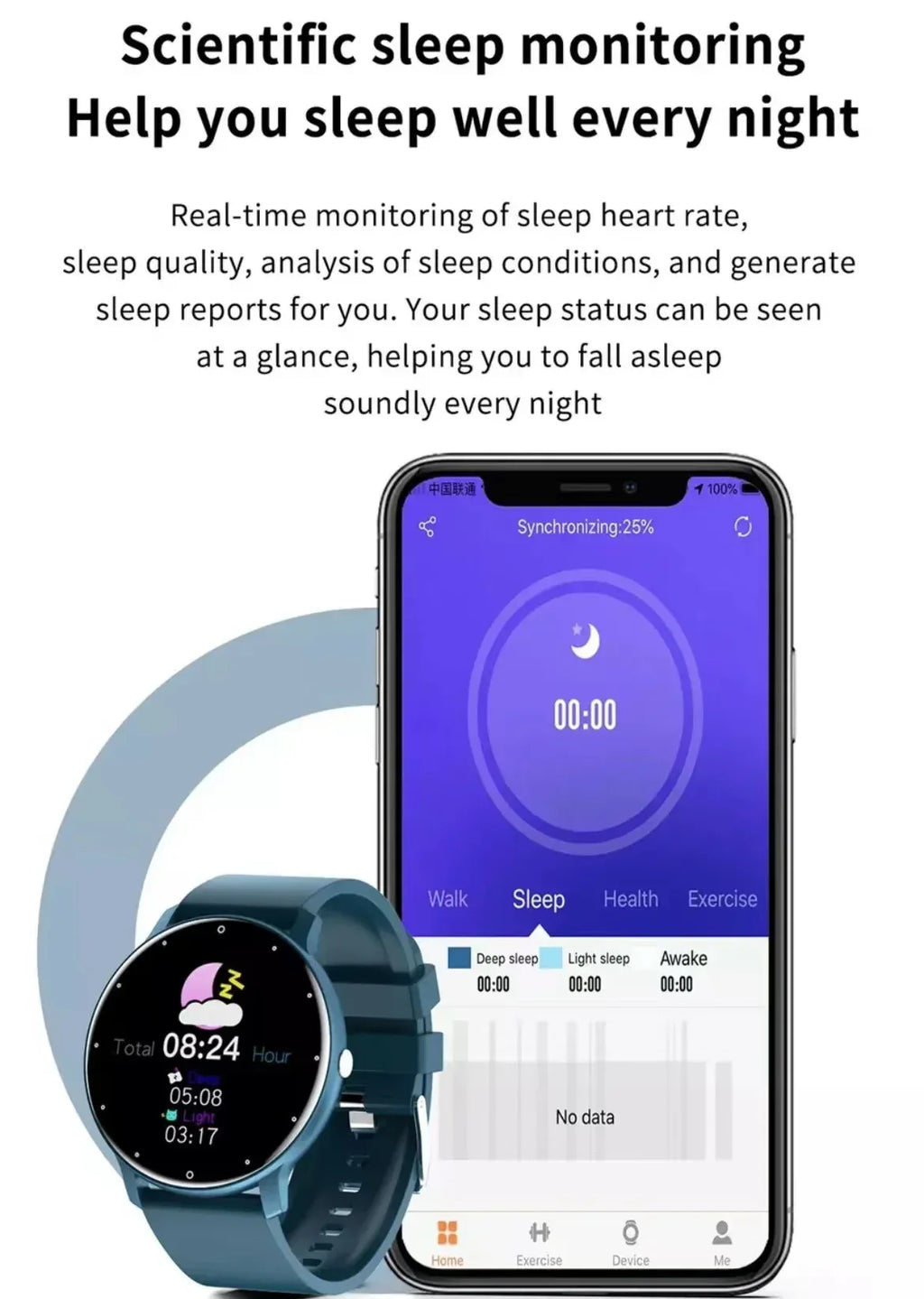 Waterproof Smartwatch Fitness Tracker with Heart Rate & Blood Oxygen My Store