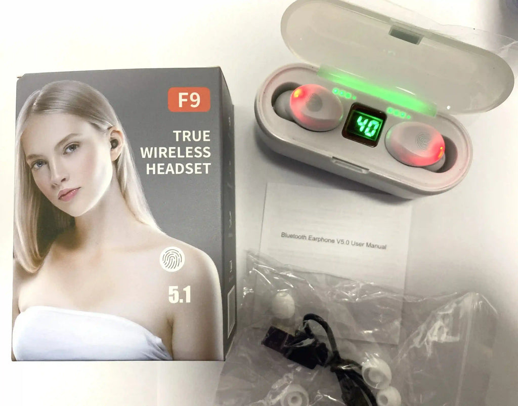 Tidesmit Wireless Gaming Earbuds with 2000mAh Charging Case - Black Tidesmit