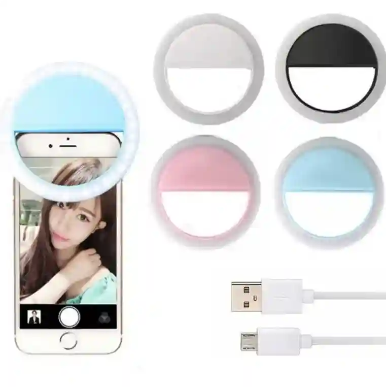 Rechargeable LED Selfie Light - Portable Clip for Content Creation Tidesmit
