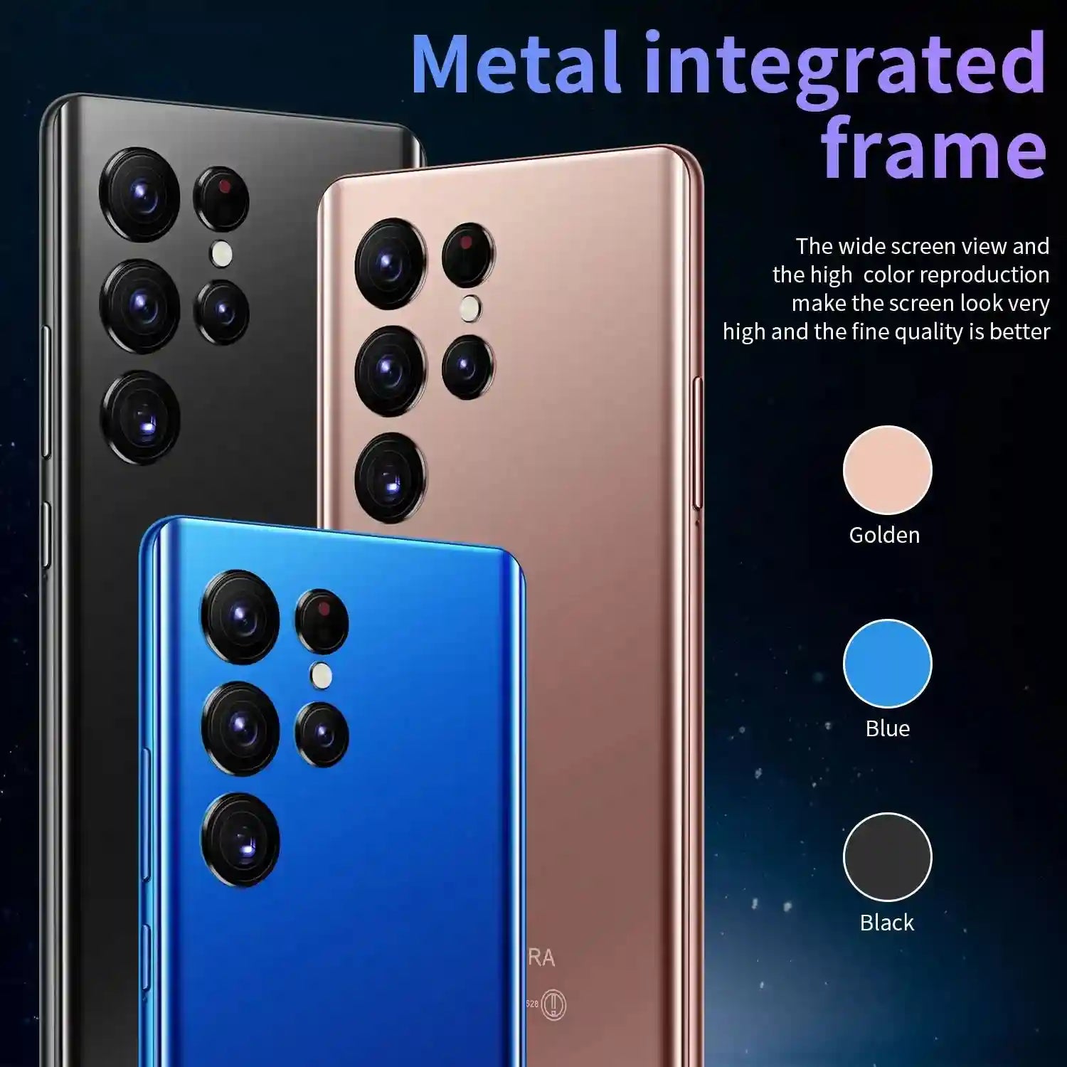 5G Smartphone 16GB RAM 1TB Storage 7.3 Inch AMOLED Display Blue Tidesmit