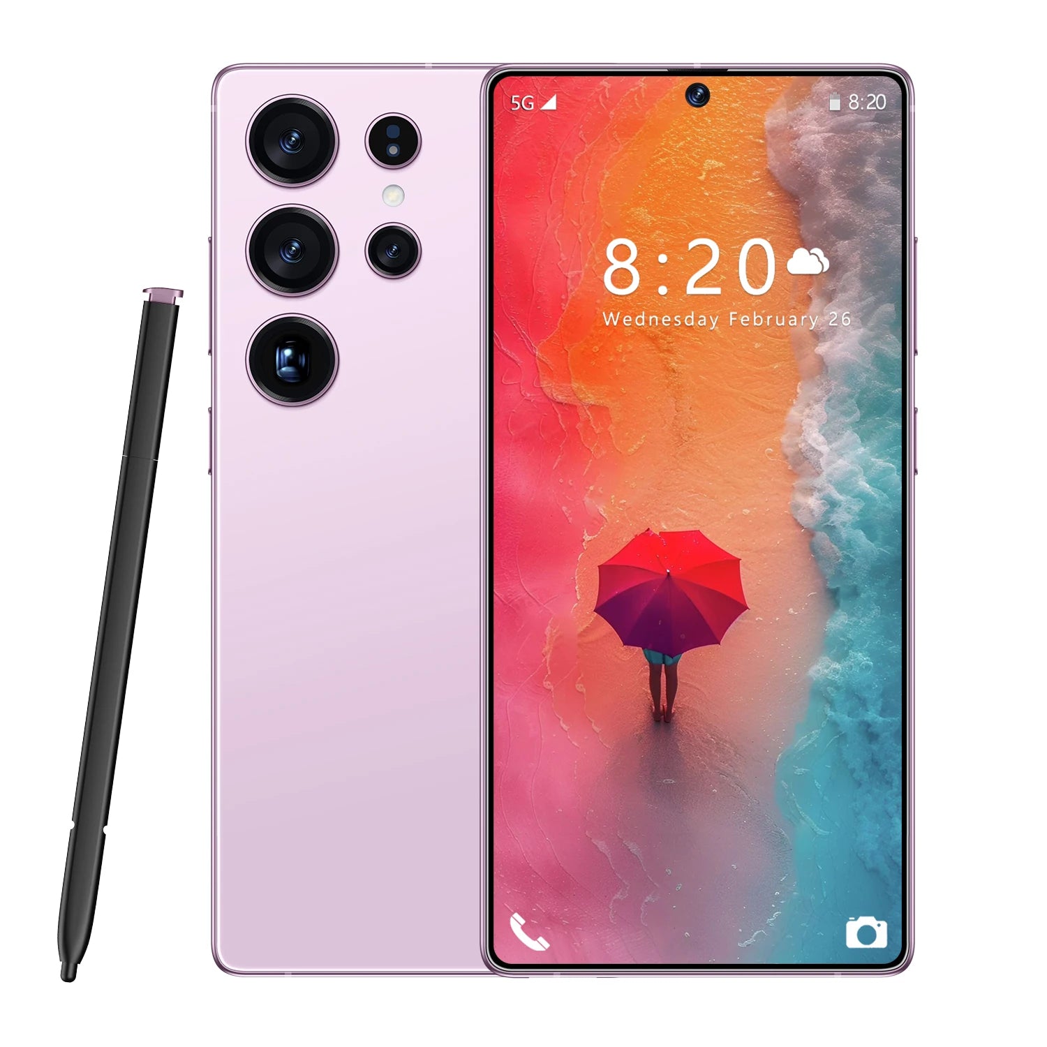2025 New Design S25 Ultra 16GB+1TB 5G Smart Phone 7.3-Inch 48MP+108MP 10 Android 15 Smartphone 4K LED Spanish Support