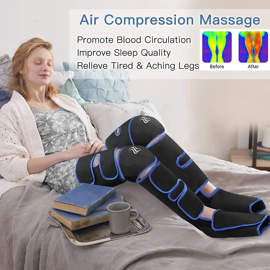 Leg Air Compression Massager with Heat Therapy for Circulation Relief Body Shaping Massage Equipment Tidesmit