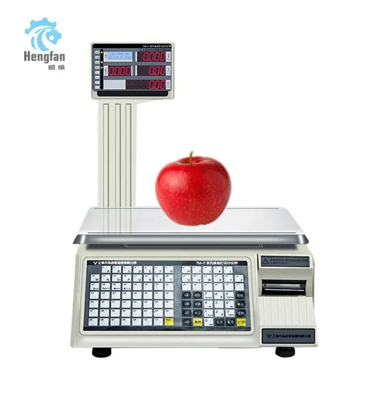 Commercial Electronic Table Top Weighing Scale Price Computing with Barcode Label Printing for  Supermarket Supplies