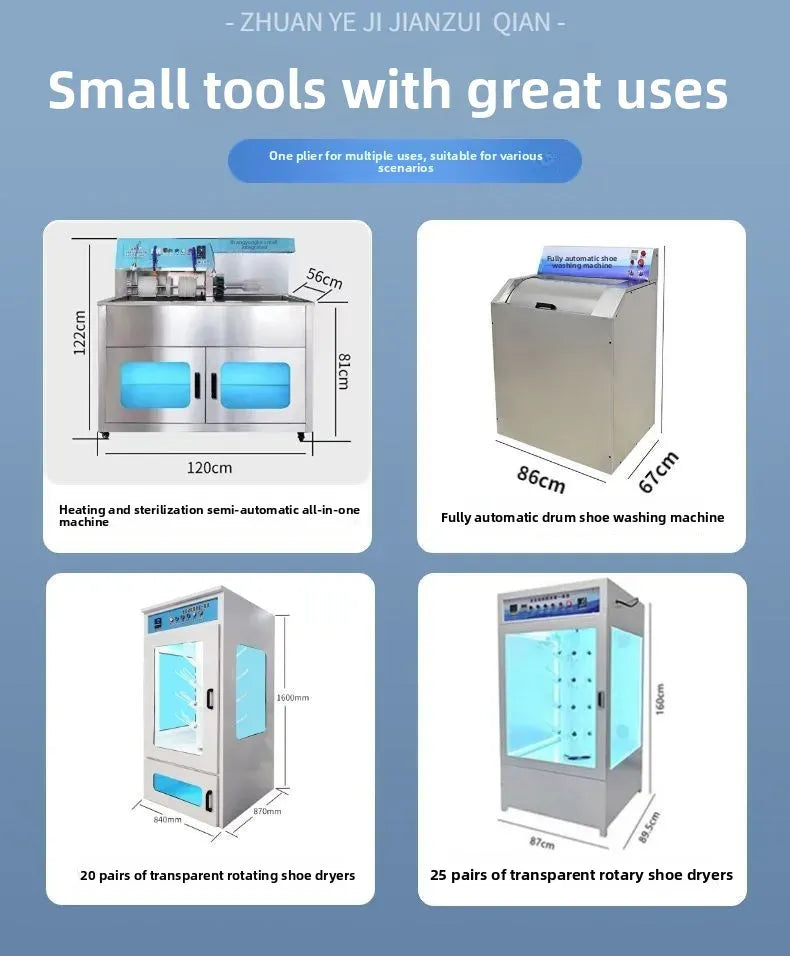 Professional Commercial Shoe Cleaning Machine Automatic Sneakers Washing Dryer Sterilizer for Shoe Store and Laundry