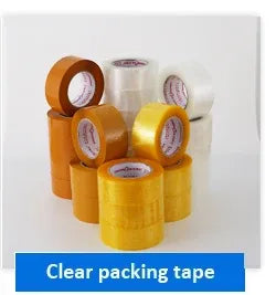 Clear packing tape rolls in multiple widths