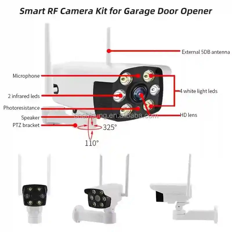 WiFi Video Camera for Automatic Gate Operators - 1080p Smart Security Tidesmit