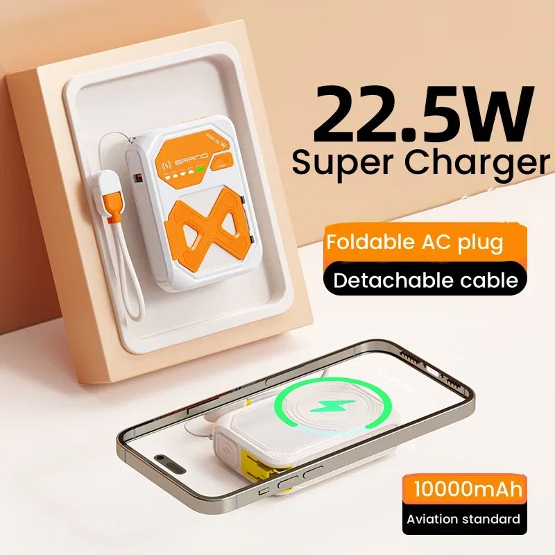 Portable Charger 20000mAh with Built-in Cables - PD Fast Charging Tidesmit