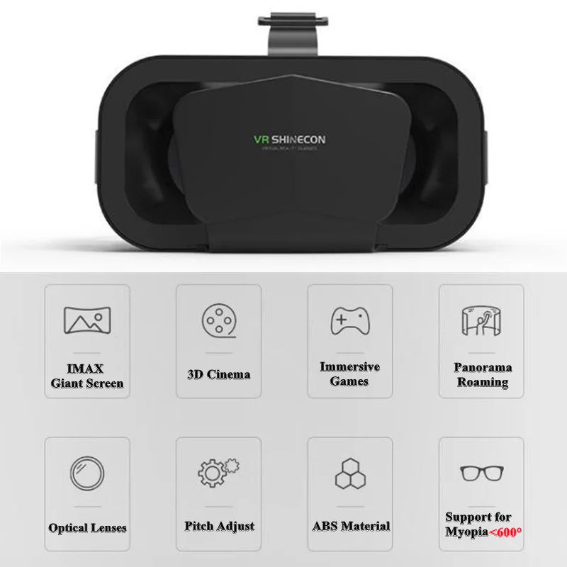 VR Headset for 4.7-7 Inch Smartphones - 3D Immersive Smart Glasses Tidesmit
