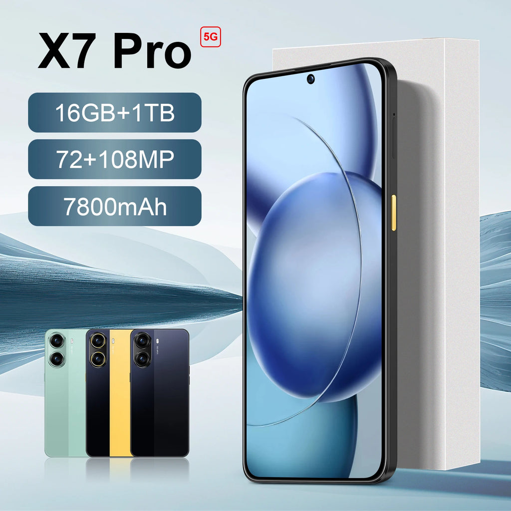 Tidesmit 5G Smartphone, 7.3-Inch HD Display, 16GB RAM, 1TB Storage Tidesmit