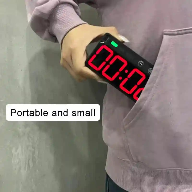 Gym Timer Clock - Rechargeable LED Countdown Timer for Home Fitness Tidesmit