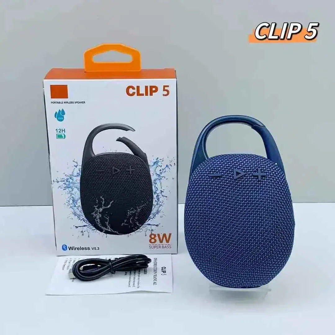 Portable Bluetooth Speaker with Carabiner, Waterproof 5W Audio Dark blue My Store