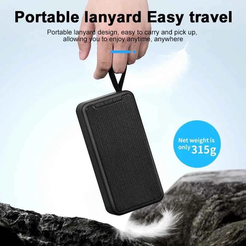 Portable Bluetooth Speaker - Waterproof 360 Sound with Bass Boost (Black) My Store