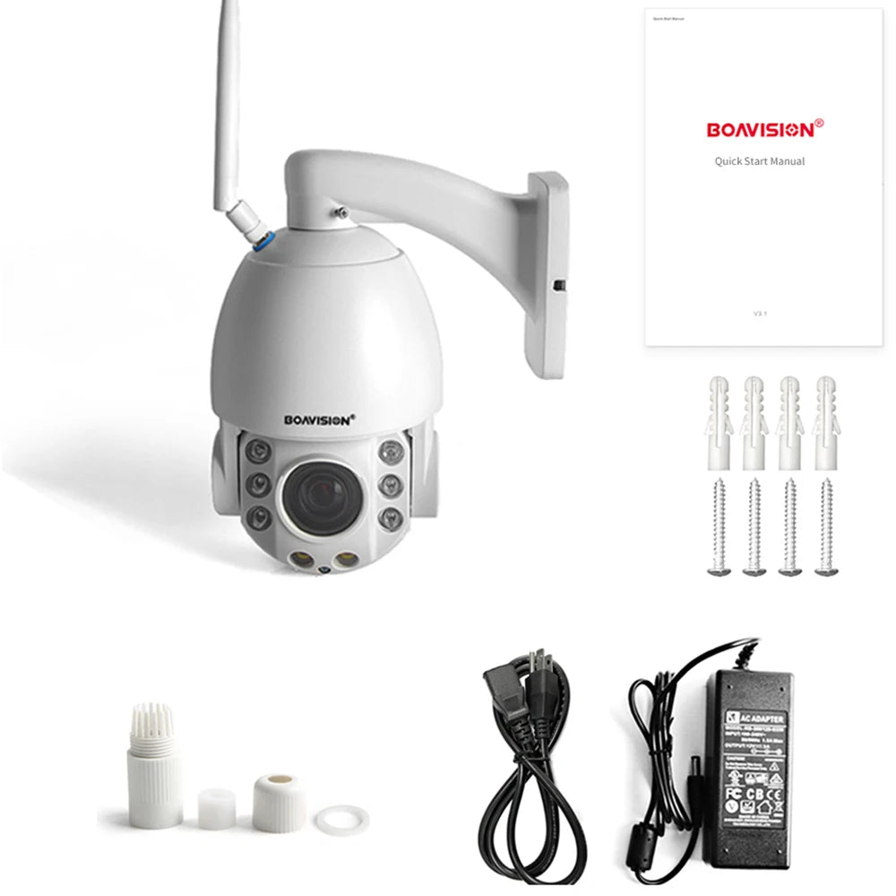 5MP WiFi/4G/POE PTZ IP Camera AI AUTO Tracking 30X Two Way Audio Colorful Night Vision IR 80m Security  CCTV Camera P2P CamHi