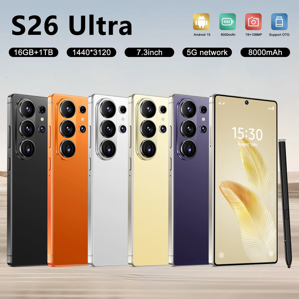 Factory Low Price S26 Ultra Hot Sale Phone with High-Definition Photography Dual-SIM 5G
