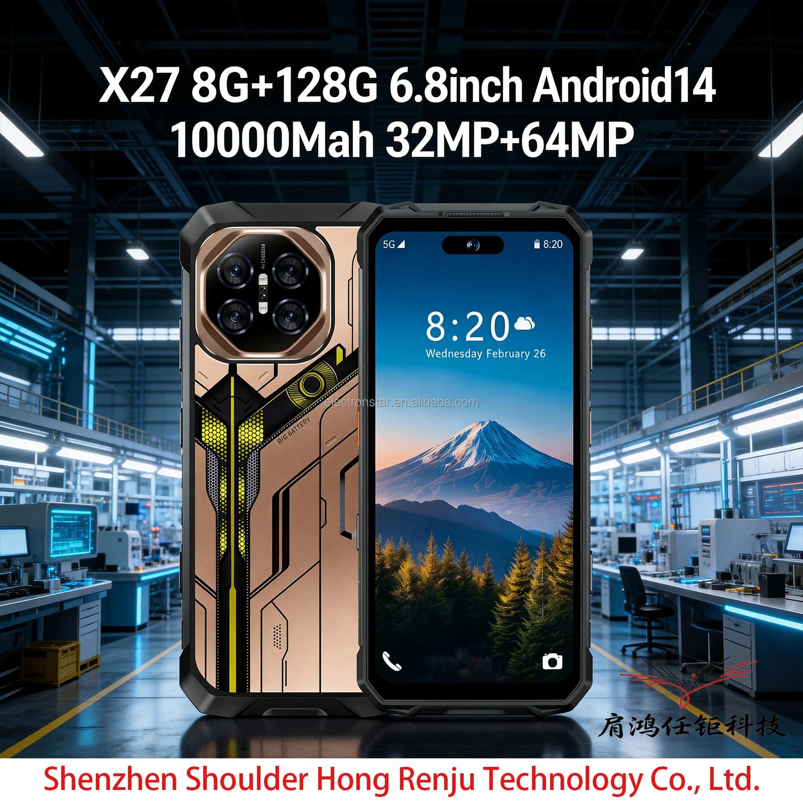 X27 Ultra  8G+128G Android 14 6.8 INCH 2026 Latest 5g Android Smartphone 10000mAh Battery Fast Processor Limited-time Discount