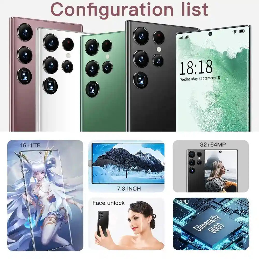 Note 20 Ultra 5G Unlocked Smartphone 1TB 16GB RAM Black Tidesmit