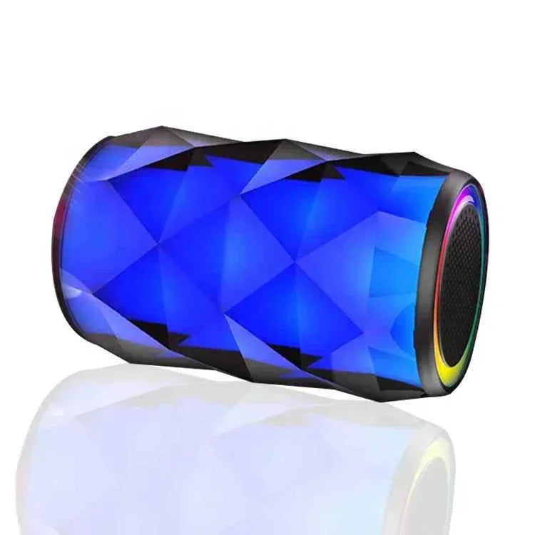 Portable Bluetooth Speaker with LED Lights, Waterproof Wireless Audio - Gray My Store