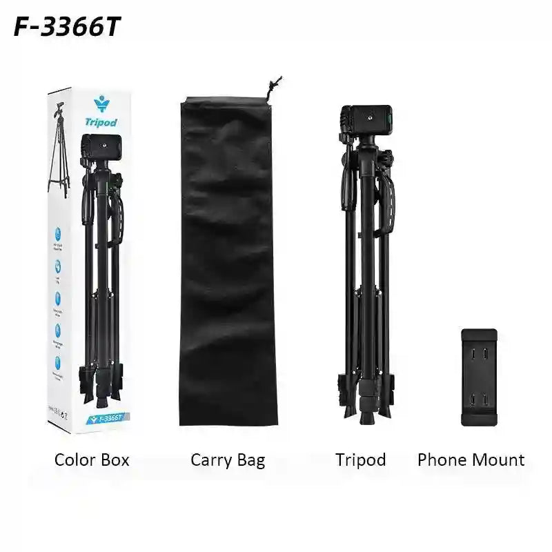 Tidesmit Ring Light with Tripod Stand - F-3366T Adjustable LED Setup Tidesmit