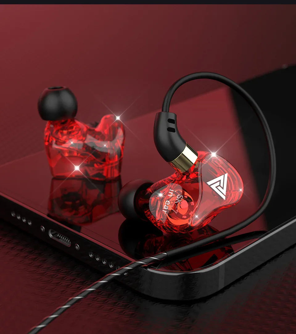 QKZ AK6 SK7 Copper Driver HiFi Wired Earphone with MIC Sport Running Headphones Bass Stereo Headset Music Earbuds fone de ouvido Tidesmit